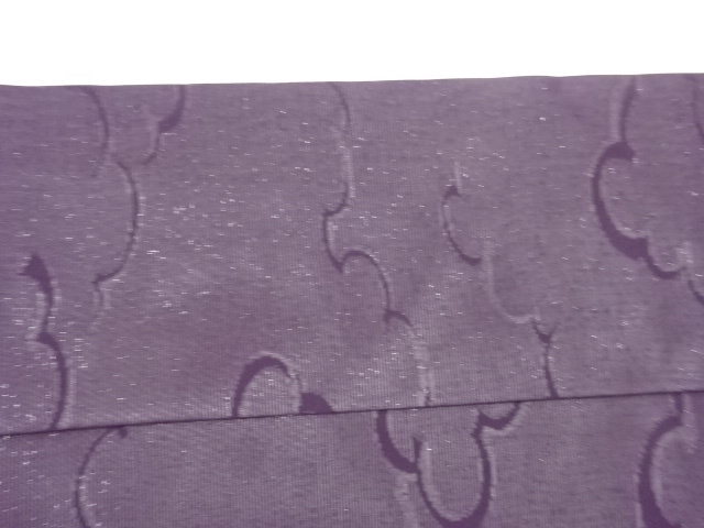  絽雲模様織出し名古屋帯